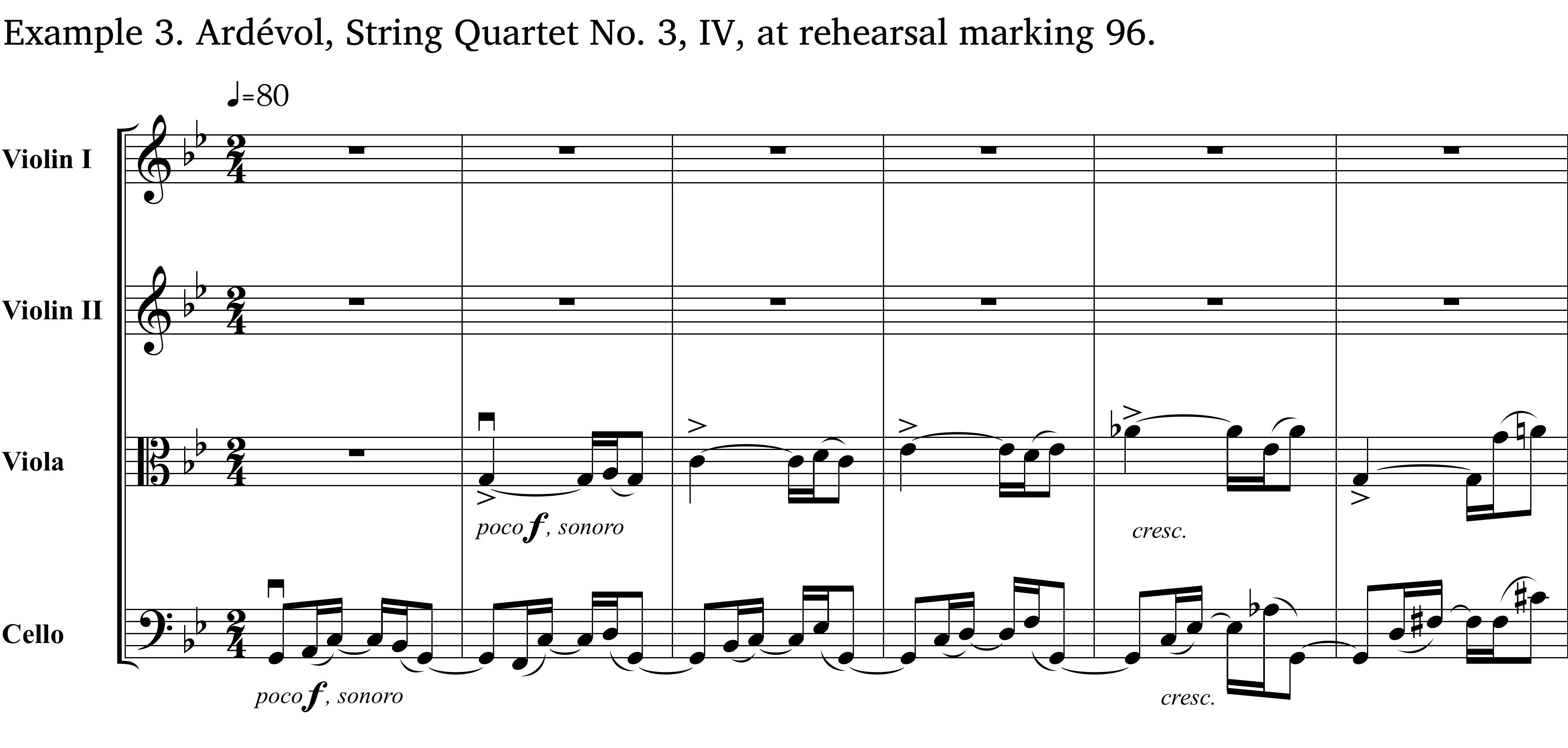 Example 3, Ardévol Quartet